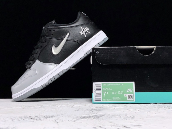 Nike SB Dunk Low s*upre*me Jewel Swoosh Silver - CK3480-001